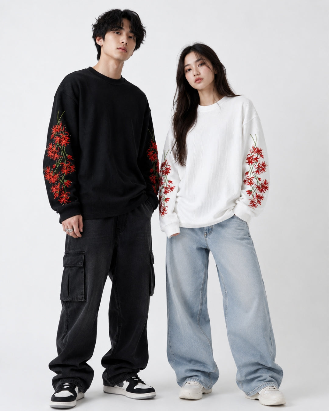 Crimson Lily Unisex Waffle Long Sleeve