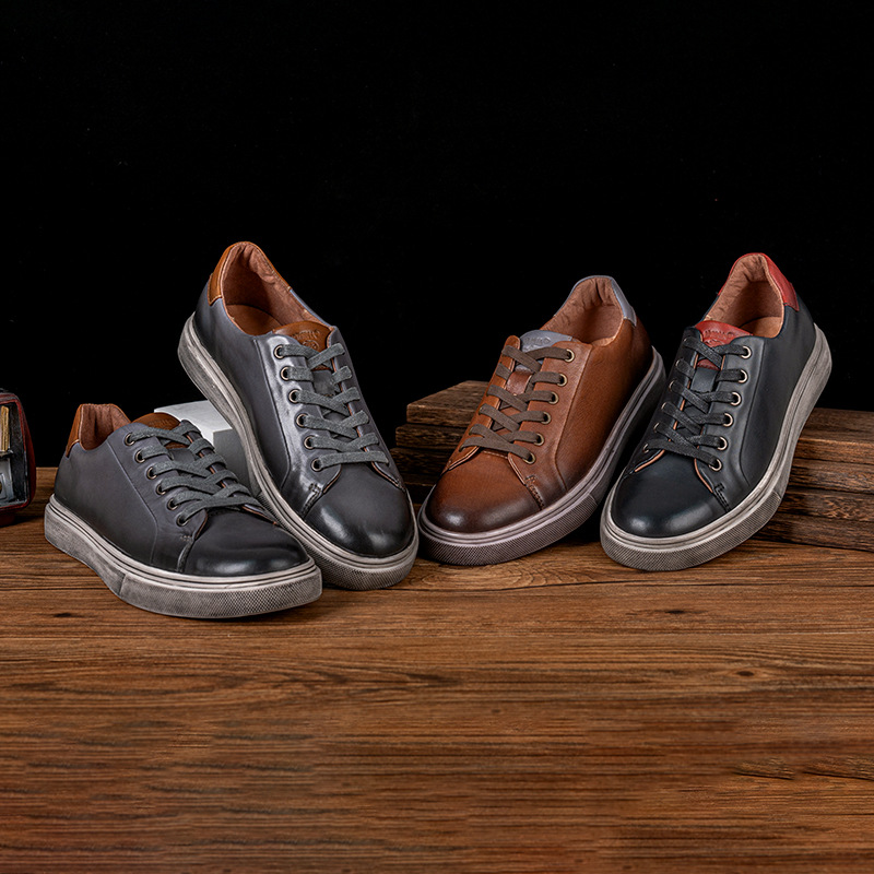 Romaro Distressed Leather Sneakers
