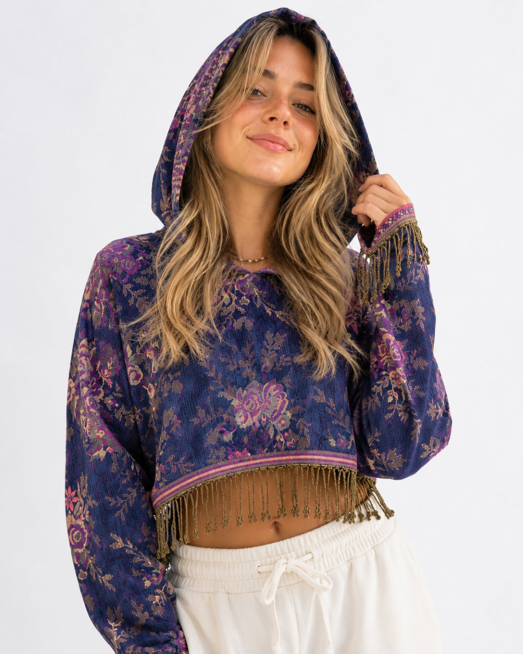 Pashmina Cropped Hoodie