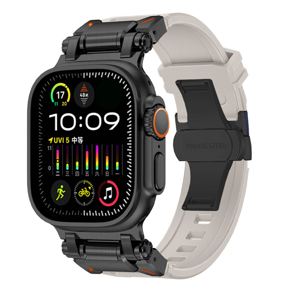 TitaniumBuckle Silicone Apple Watch Band