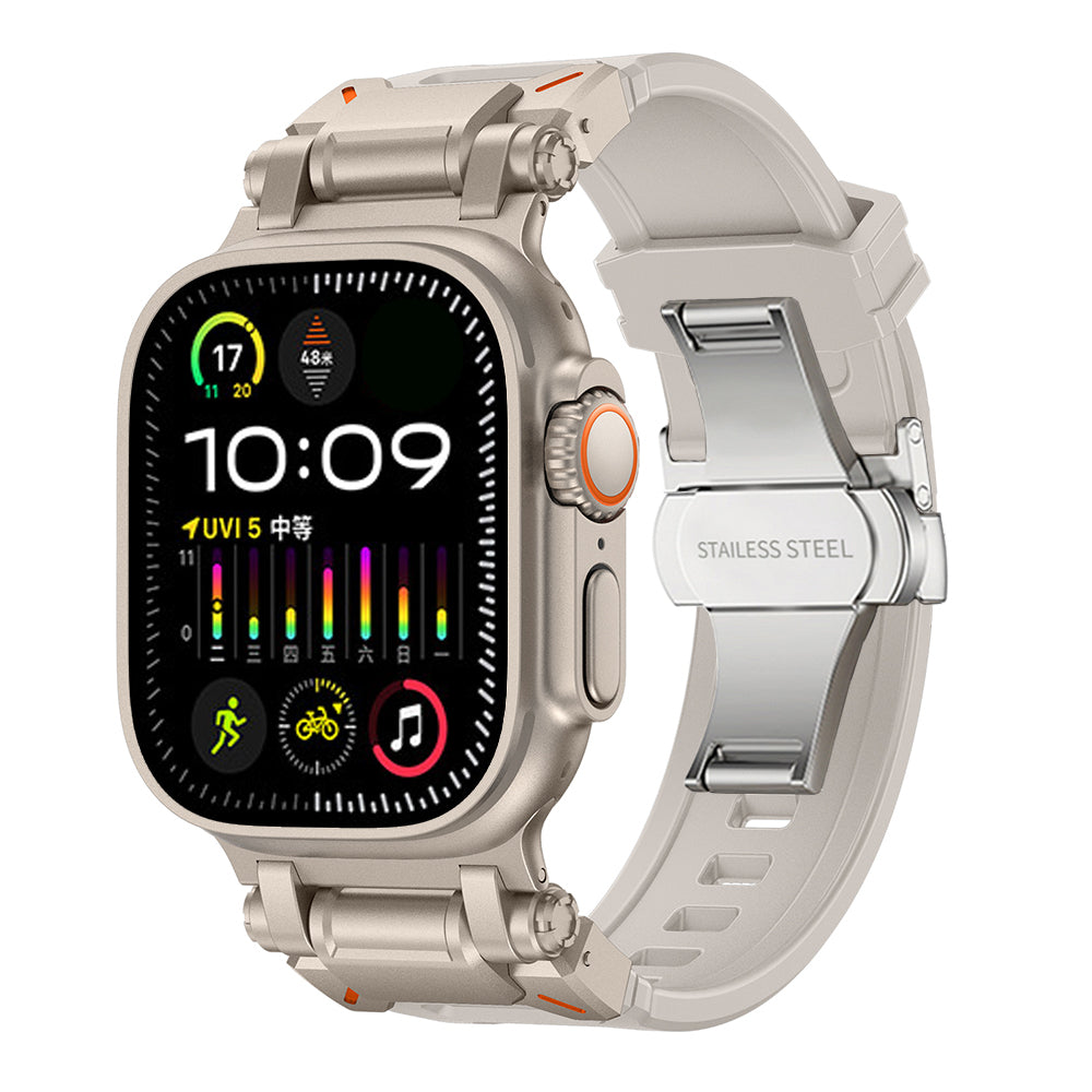TitaniumBuckle Silicone Apple Watch Band
