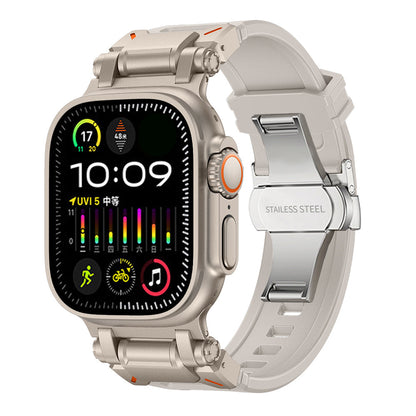 TitaniumBuckle Silicone Apple Watch Band