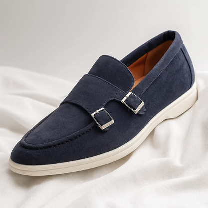 Savile Suede Monk Strap Loafers