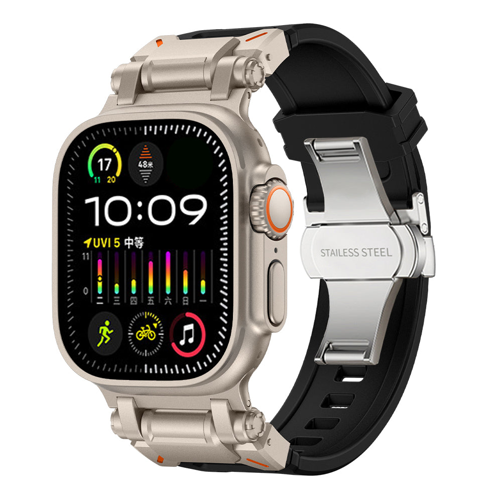 TitaniumBuckle Silicone Apple Watch Band