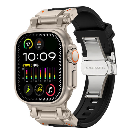 TitaniumBuckle Silicone Apple Watch Band