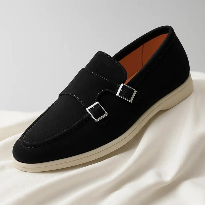 Savile Suede Monk Strap Loafers