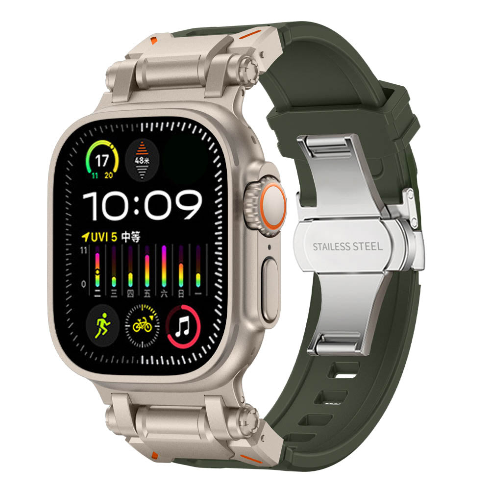 TitaniumBuckle Silicone Apple Watch Band