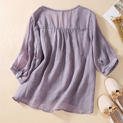 Jane Austen Linen Blouse