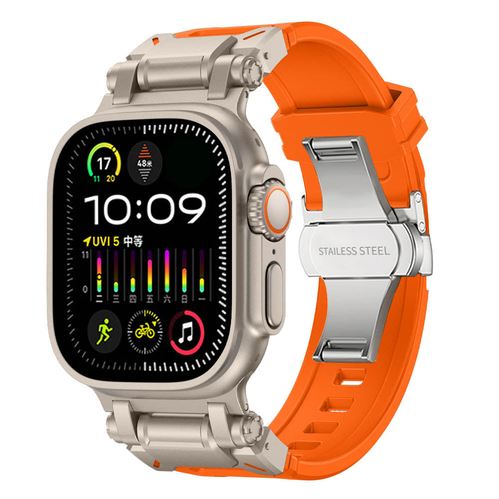 TitaniumBuckle Silicone Apple Watch Band