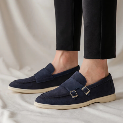 Savile Suede Monk Strap Loafers