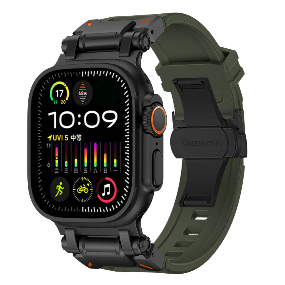 TitaniumBuckle Silicone Apple Watch Band