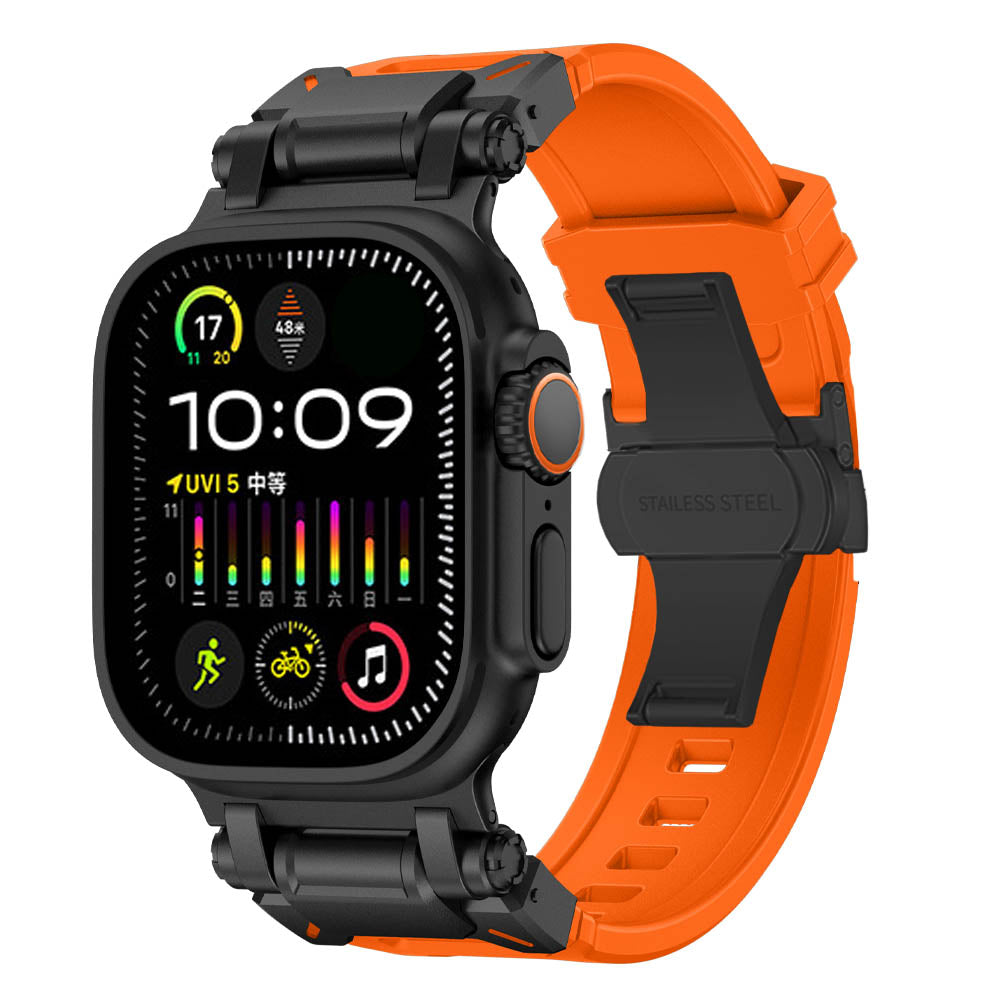 TitaniumBuckle Silicone Apple Watch Band