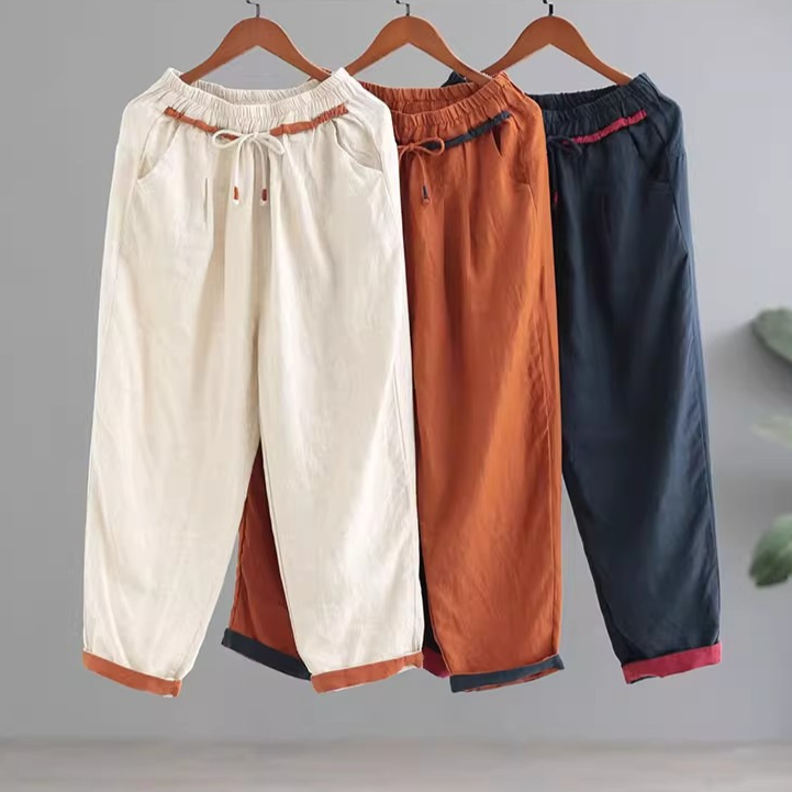 Fifth Avenue Barrel Linen Pants