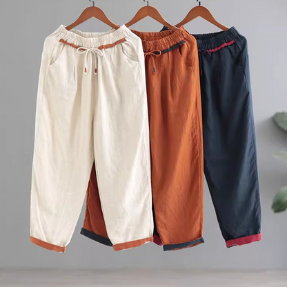 Fifth Avenue Barrel Linen Pants