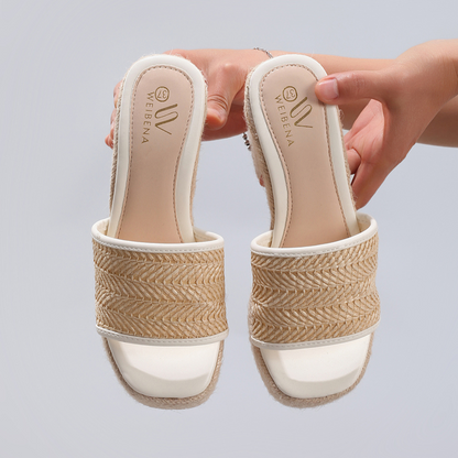 Nadine Woven Abaca Heels