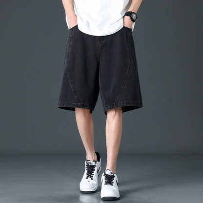 Delano Wide-Leg Denim Shorts
