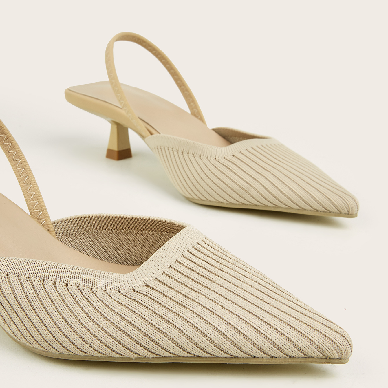 Donella Knit Slingback Heels