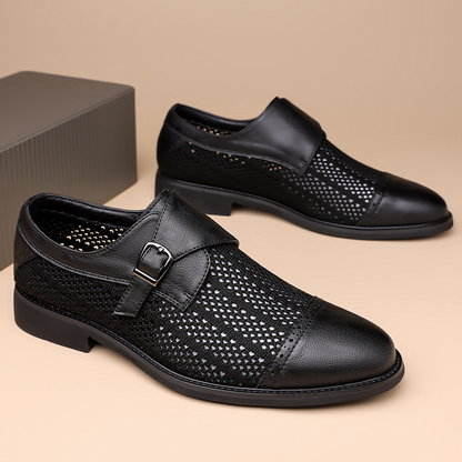 Sarratore Mesh Leather Loafers