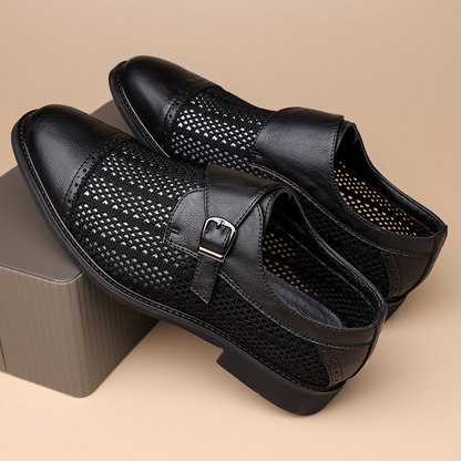 Sarratore Mesh Leather Loafers