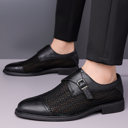 Sarratore Mesh Leather Loafers