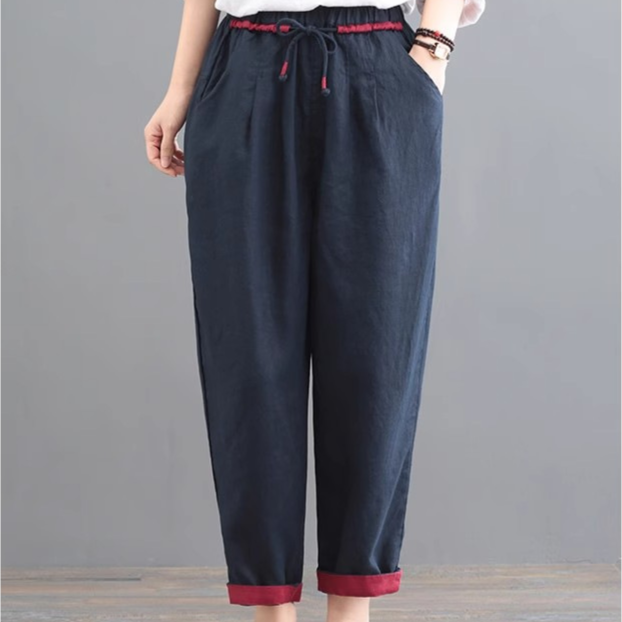 Fifth Avenue Barrel Linen Pants