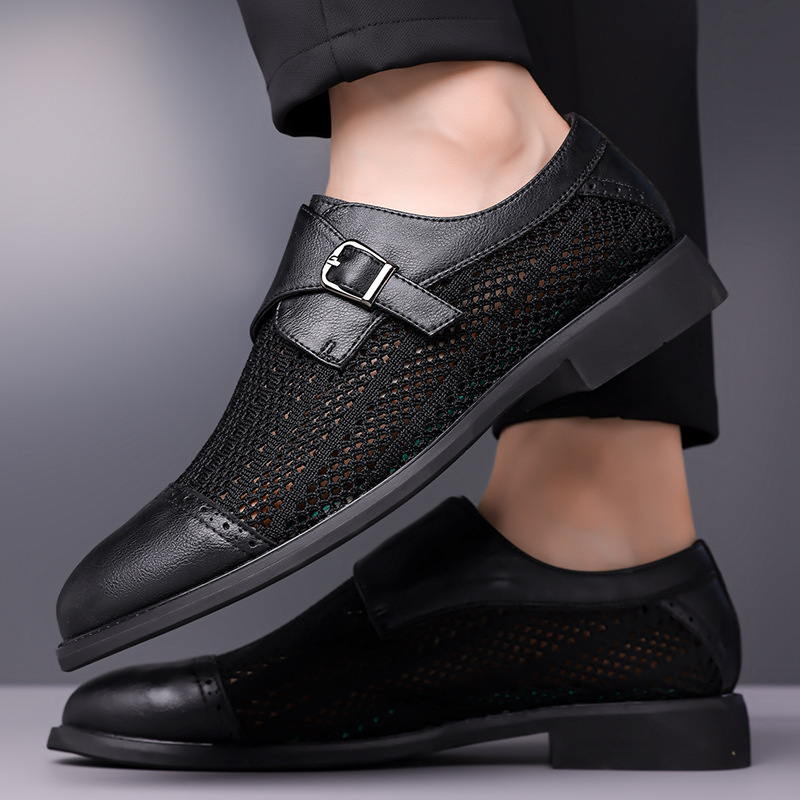 Sarratore Mesh Leather Loafers