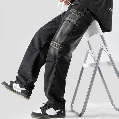 Rebel Washed Cargo Denim Pants