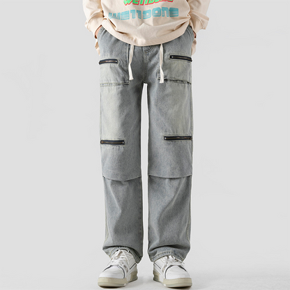Rebel Washed Cargo Denim Pants