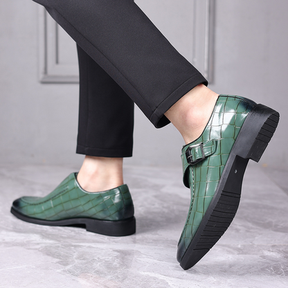 Victorino Leather Monk Strap Loafers