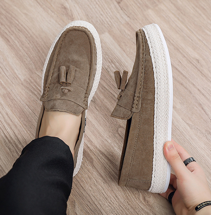 Luciano Suede Tassel Loafers