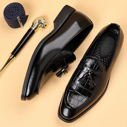 Preston Genuine Leather Tassel Loafers