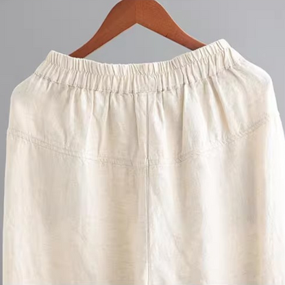Fifth Avenue Barrel Linen Pants