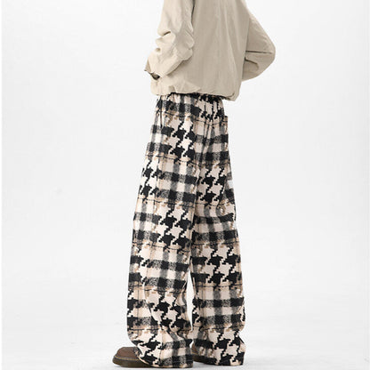 Studio85 Wide-Leg Plaid Pants