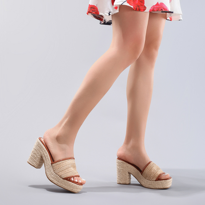 Nadine Woven Abaca Heels