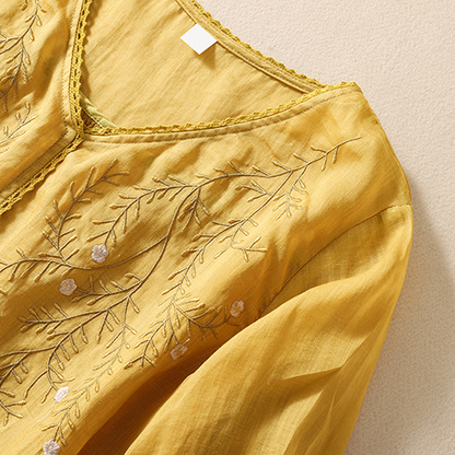 Jane Austen Linen Blouse