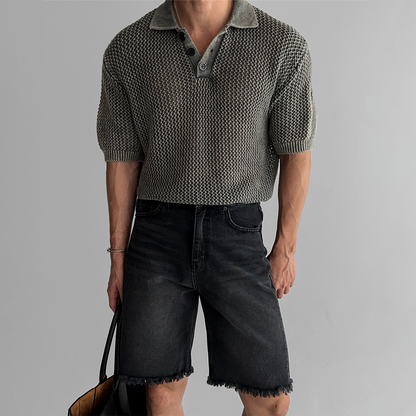 Harvey Waffle Polo Shirt