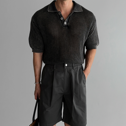 Harvey Waffle Polo Shirt