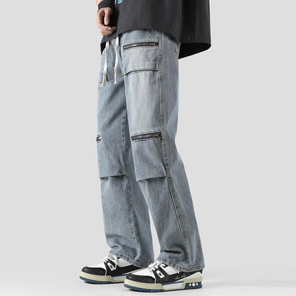 Rebel Washed Cargo Denim Pants