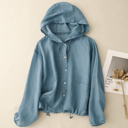 Nina Mercer Linen Hoodie