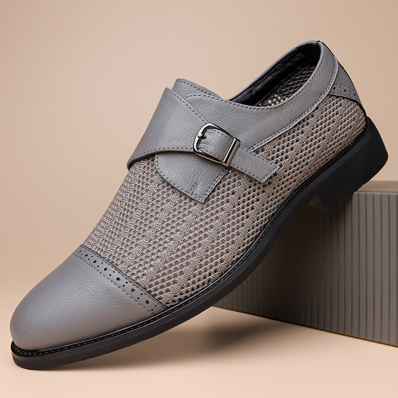 Sarratore Mesh Leather Loafers