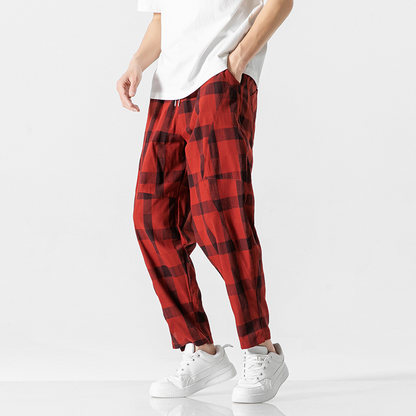 Preston Tapered Check Pants