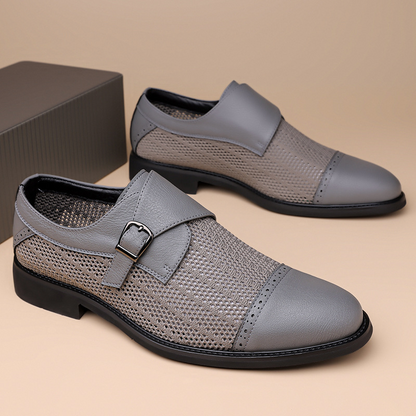 Sarratore Mesh Leather Loafers