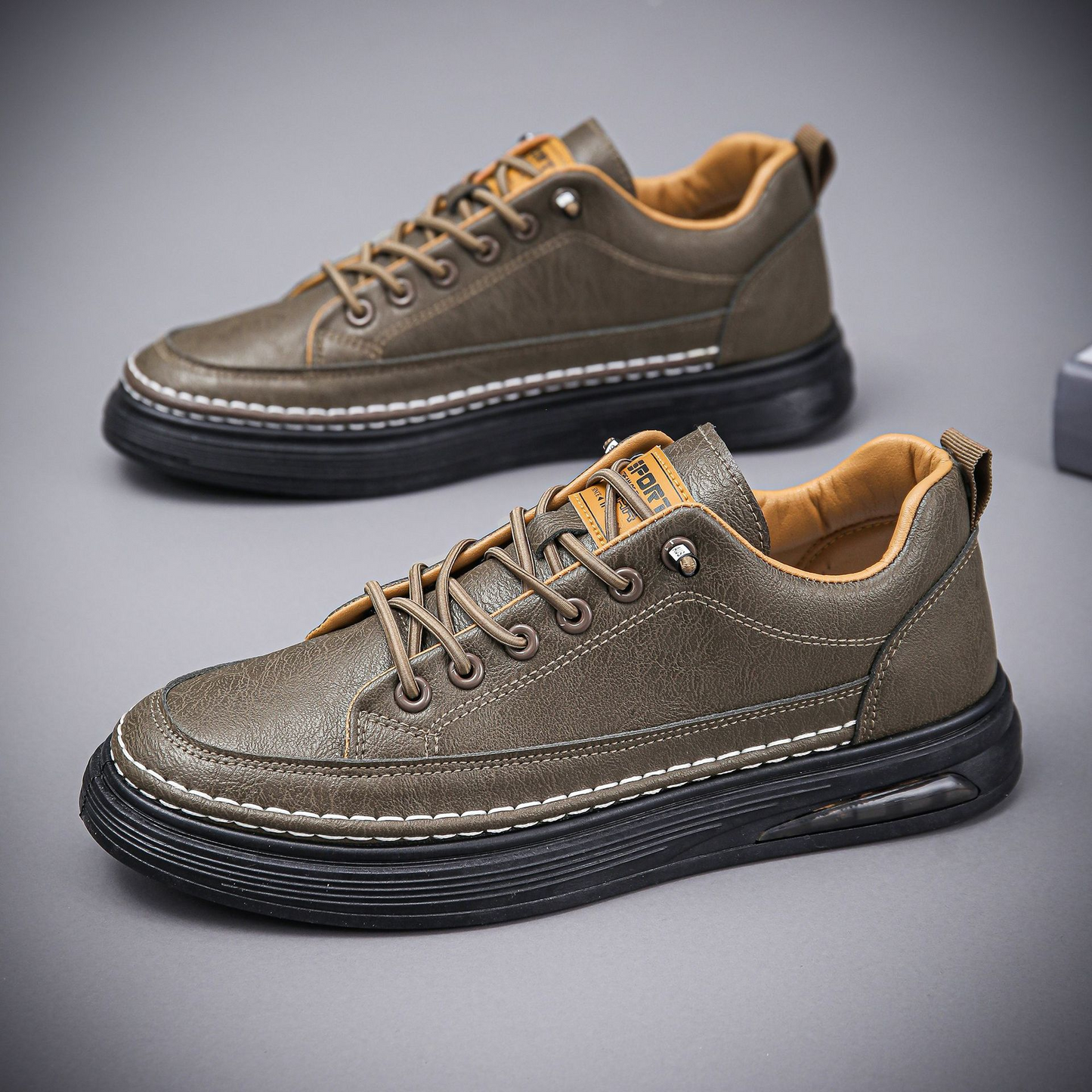 Strada Genuine Leather Sneakers