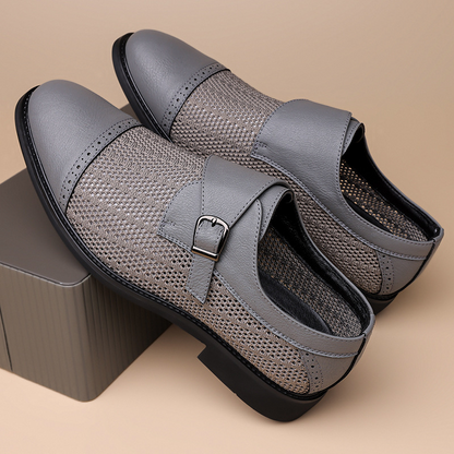 Sarratore Mesh Leather Loafers