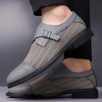 Sarratore Mesh Leather Loafers
