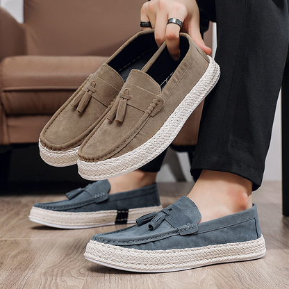 Luciano Suede Tassel Loafers