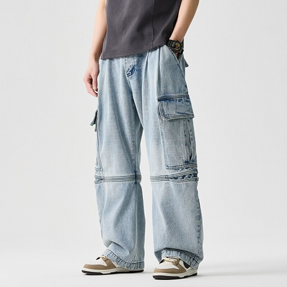 Lucien Wide-Leg Denim Pants