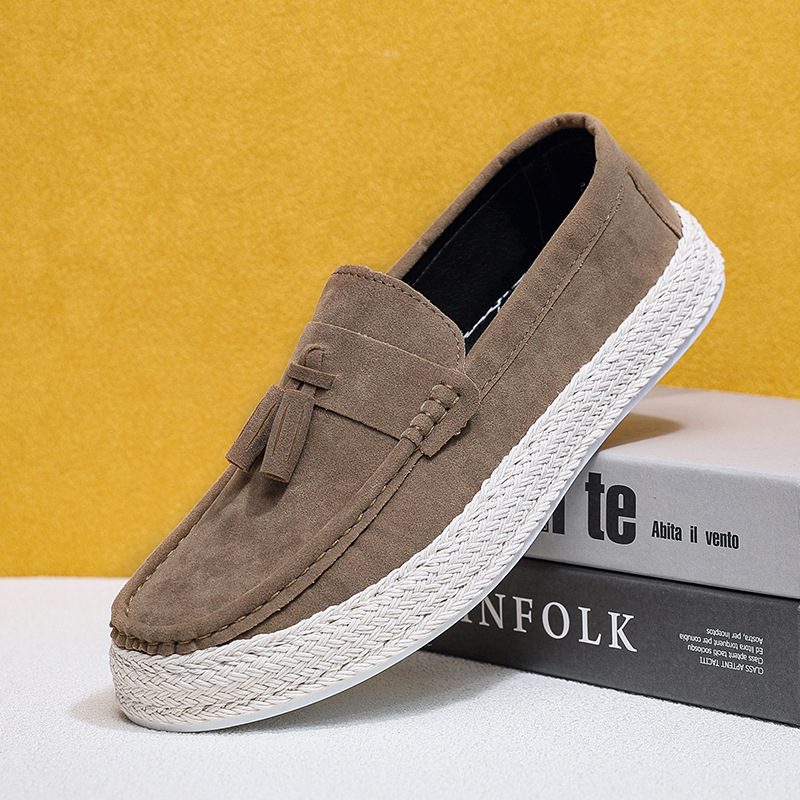 Luciano Suede Tassel Loafers