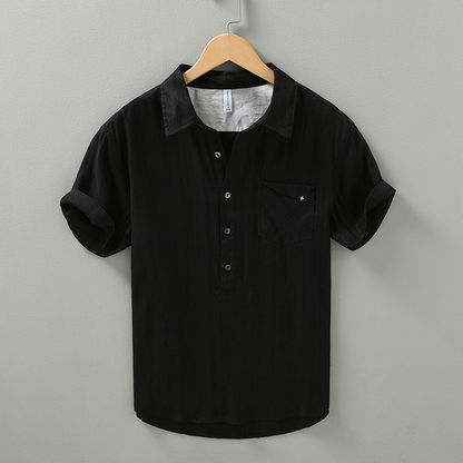 Sardinia Linen Cotton Polo Shirt