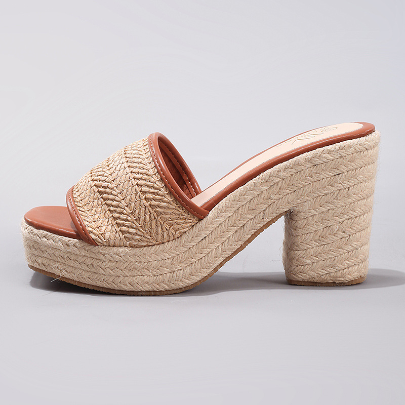 Nadine Woven Abaca Heels
